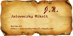 Jaloveczky Mikolt névjegykártya